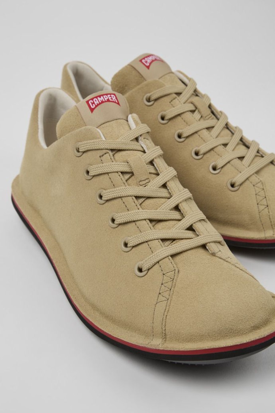 Camper Zapatos Casual | Zapato De Piel Beige Para Hombre