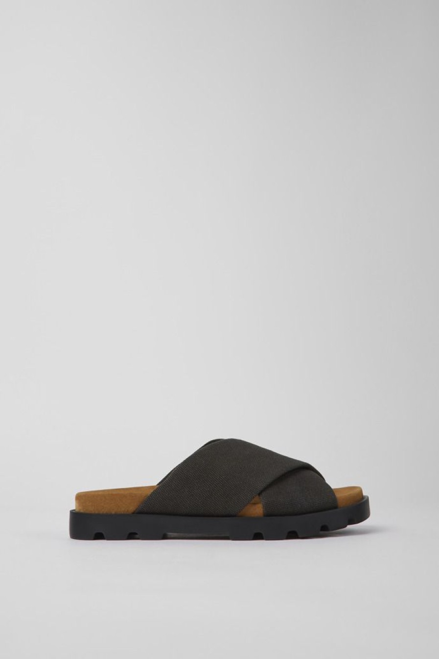 Camper Sandalias | Sandalias Grises De Algodon Reciclado Para Mujer