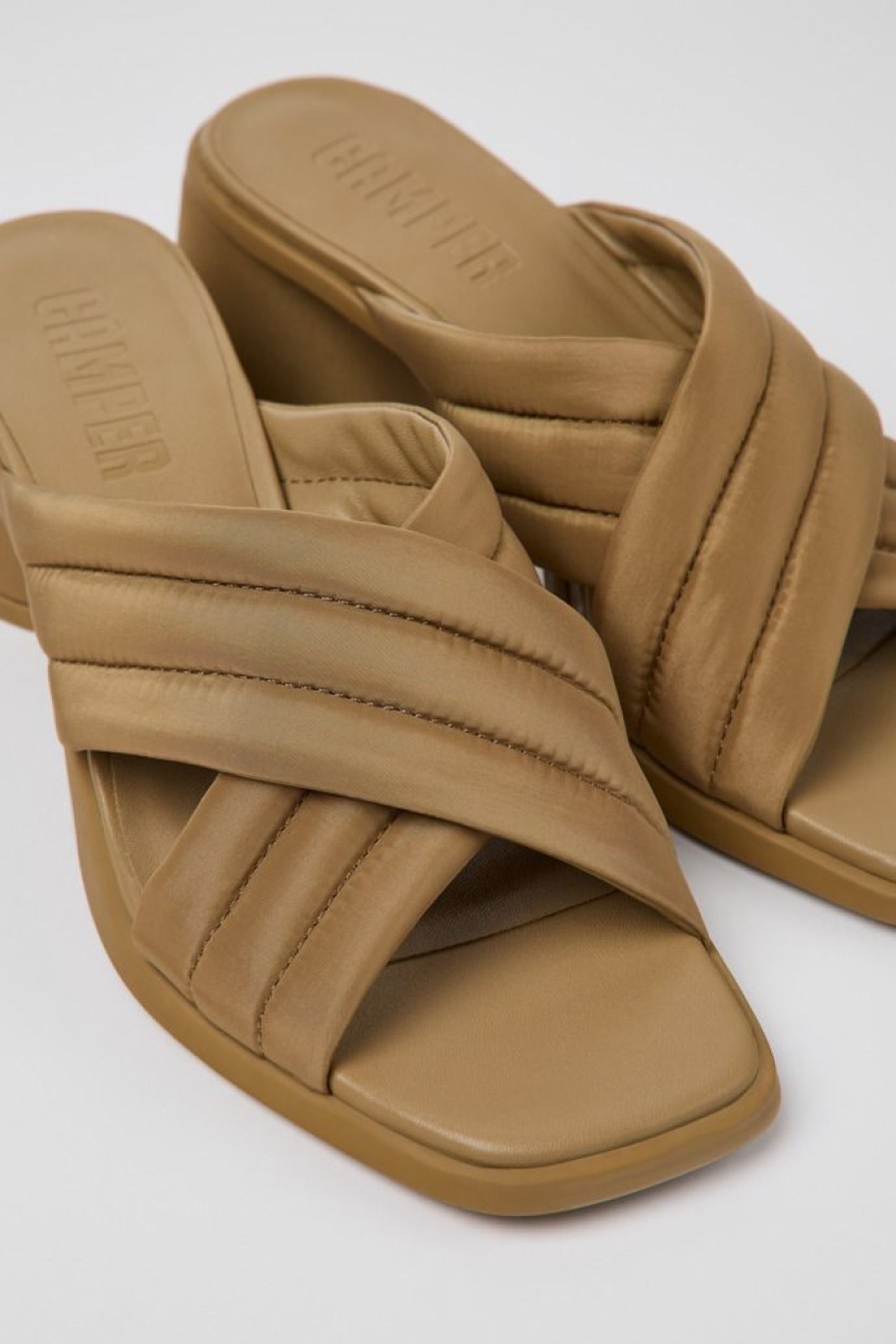 Camper Sandalias | Sandalia Con Tira Cruzada De Tejido Para Mujer