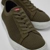 Camper Zapatillas | Sneakers Verdes De Tejido Para Hombre