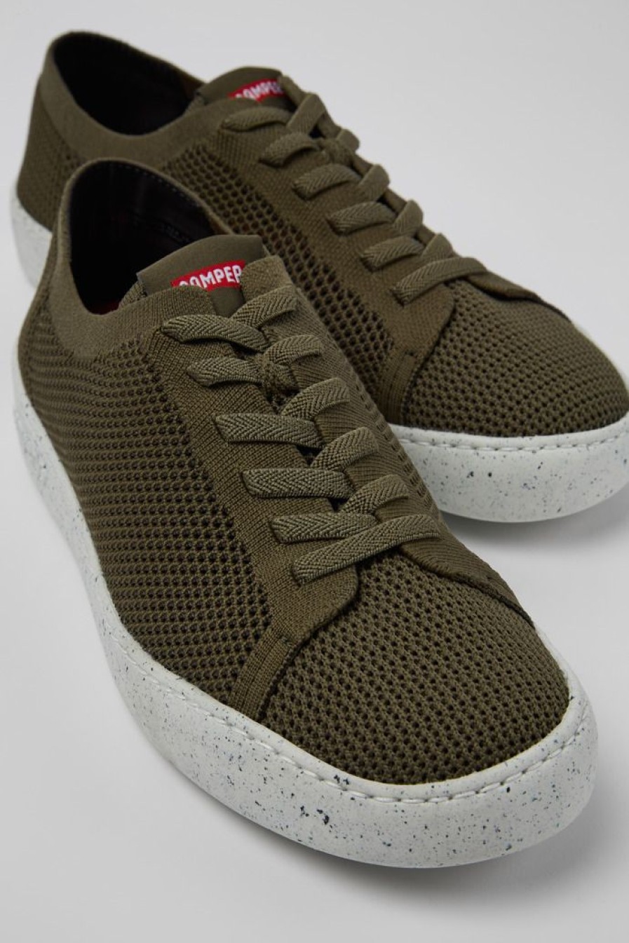 Camper Zapatillas | Sneakers Verdes De Tejido Para Hombre