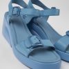 Camper Sandalias | Sandalias De Piel Azules Para Mujer