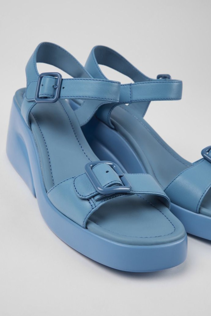 Camper Sandalias | Sandalias De Piel Azules Para Mujer