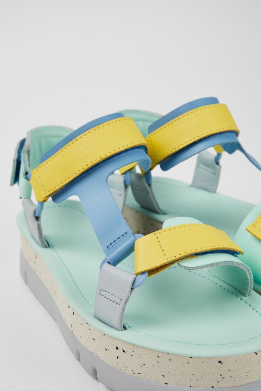 Camper Sandalias | Sandalia De Piel Multicolor Para Mujer