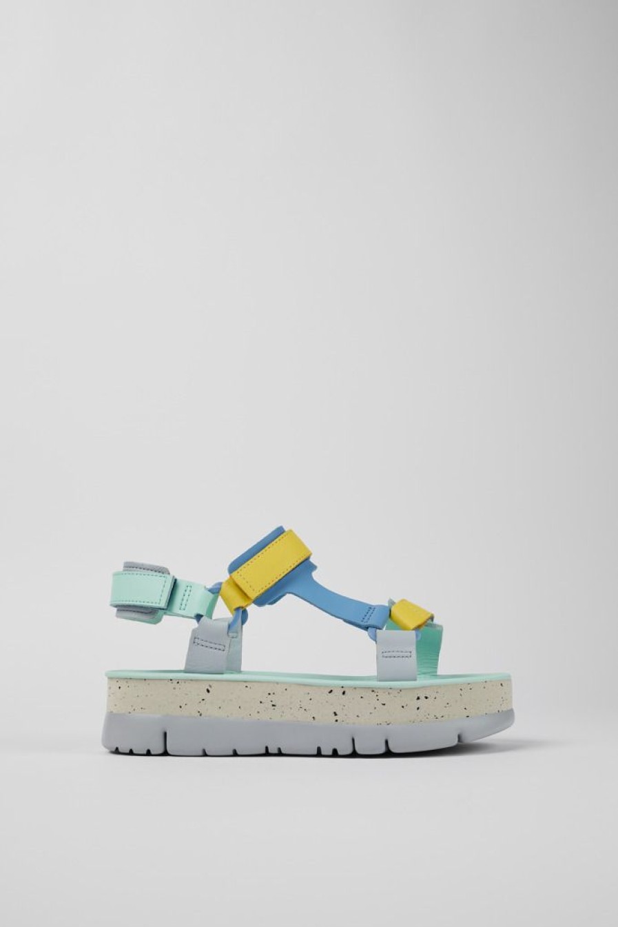 Camper Sandalias | Sandalia De Piel Multicolor Para Mujer