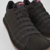 Camper Zapatos Casual | Zapatilla De Baloncesto De Tejido/Nobuk Negra Para Hombre