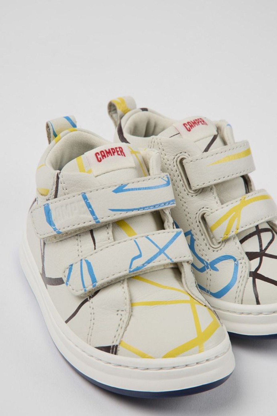 Camper Zapatillas | Sneakers Multicolores De Piel Para Ninos