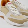 Camper Zapatillas | Sneakers De Nobuk Beige Y Blancas Para Hombre