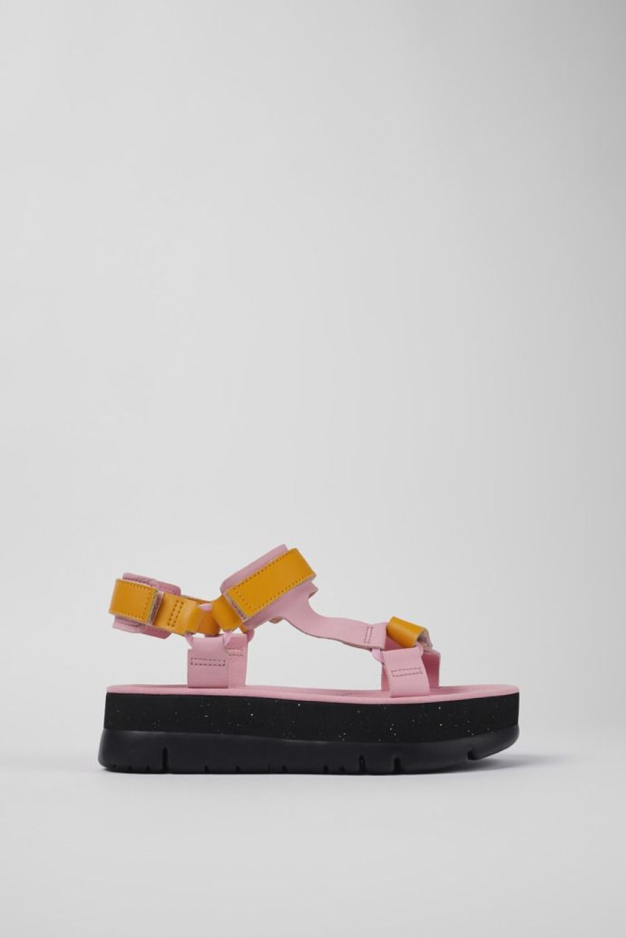 Camper Sandalias | Sandalia De Piel Multicolor Para Mujer