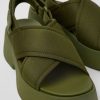 Camper Sandalias | Sandalia Con Tira Cruzada De Tejido Para Mujer