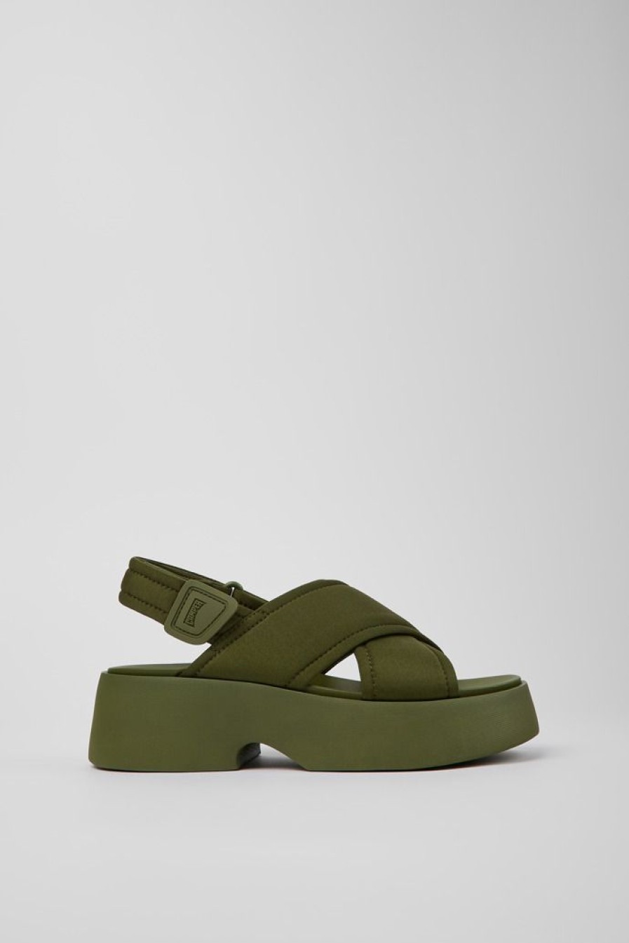 Camper Sandalias | Sandalia Con Tira Cruzada De Tejido Para Mujer