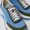 Camper Zapatillas | Sneakers Azules De Tejido Y Nobuk Para Hombre