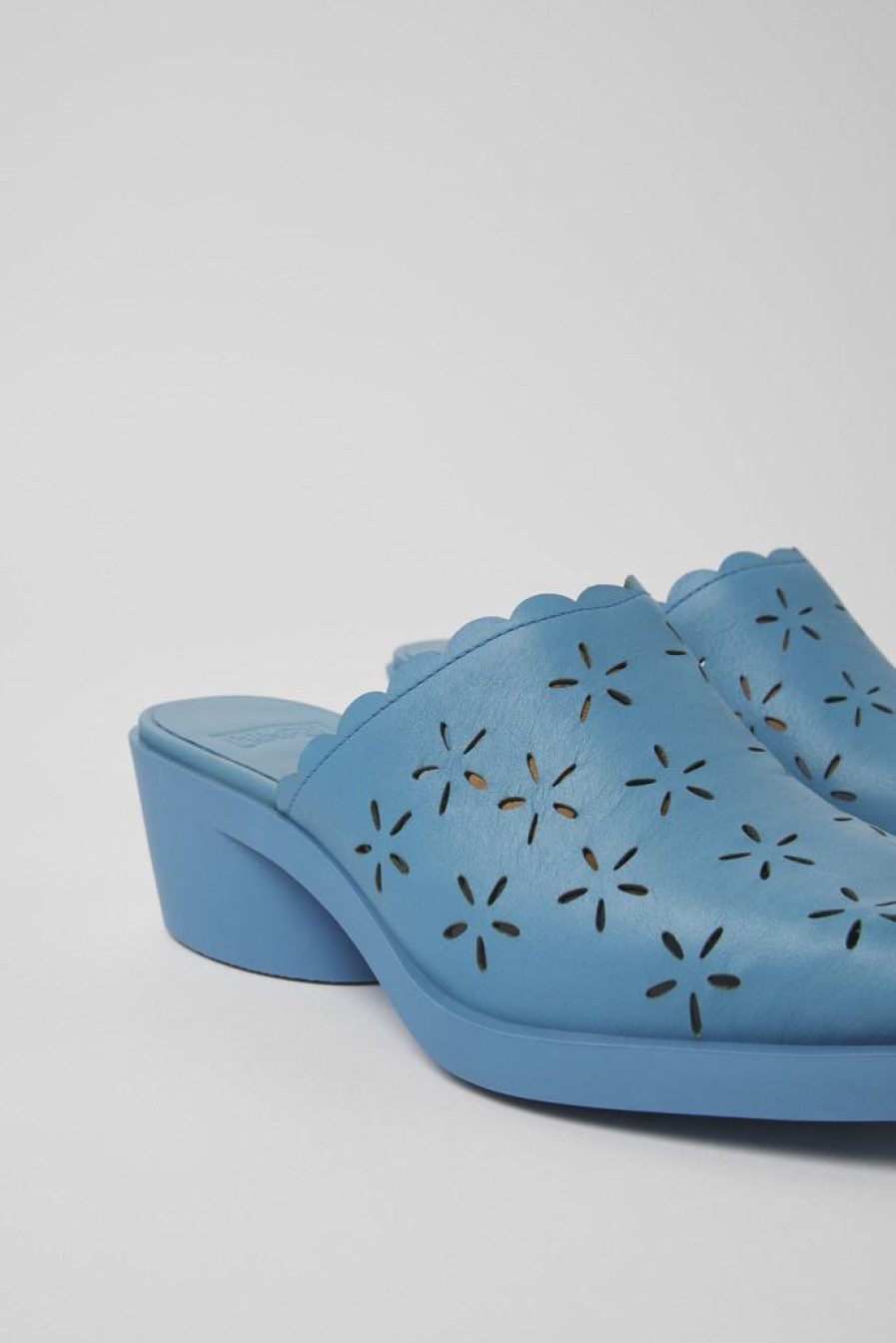 Camper Zapatos De Vestir | Mules Azules De Piel Para Mujer