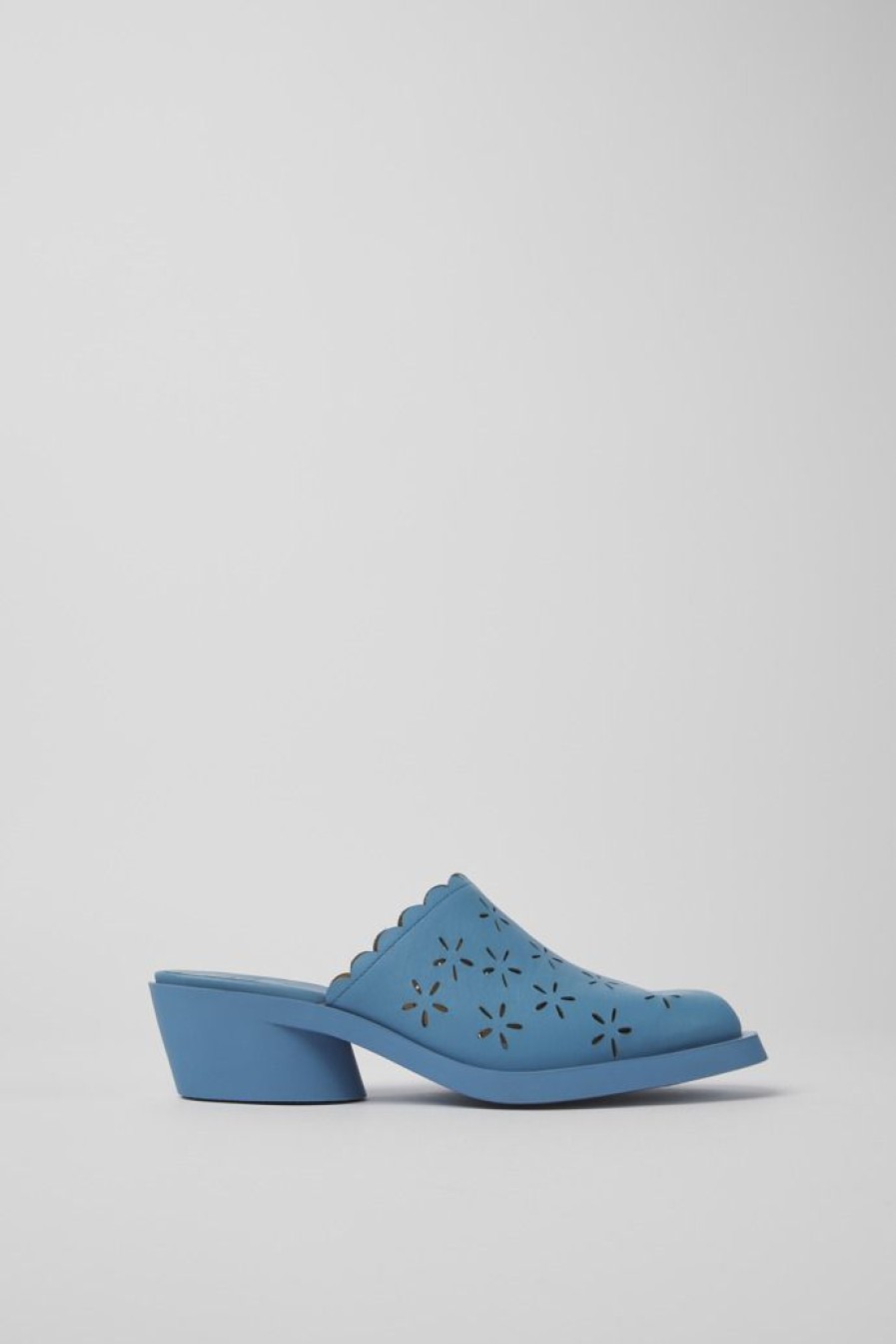 Camper Zapatos De Vestir | Mules Azules De Piel Para Mujer