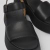 Camper Sandalias | Sandalia De Piel Negra Para Mujer