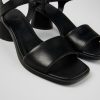 Camper Sandalias | Sandalia De Piel Negra Para Mujer