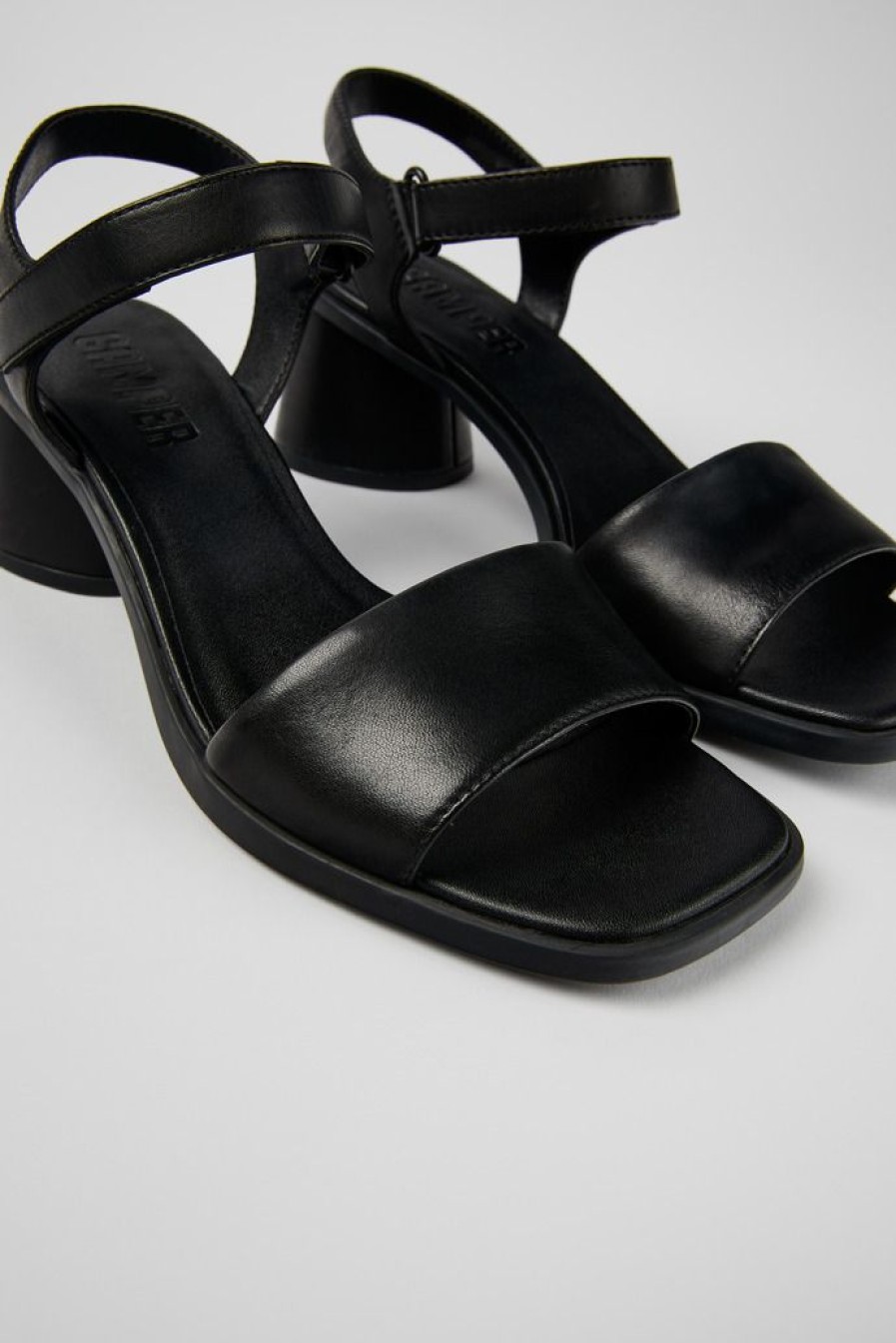 Camper Sandalias | Sandalia De Piel Negra Para Mujer