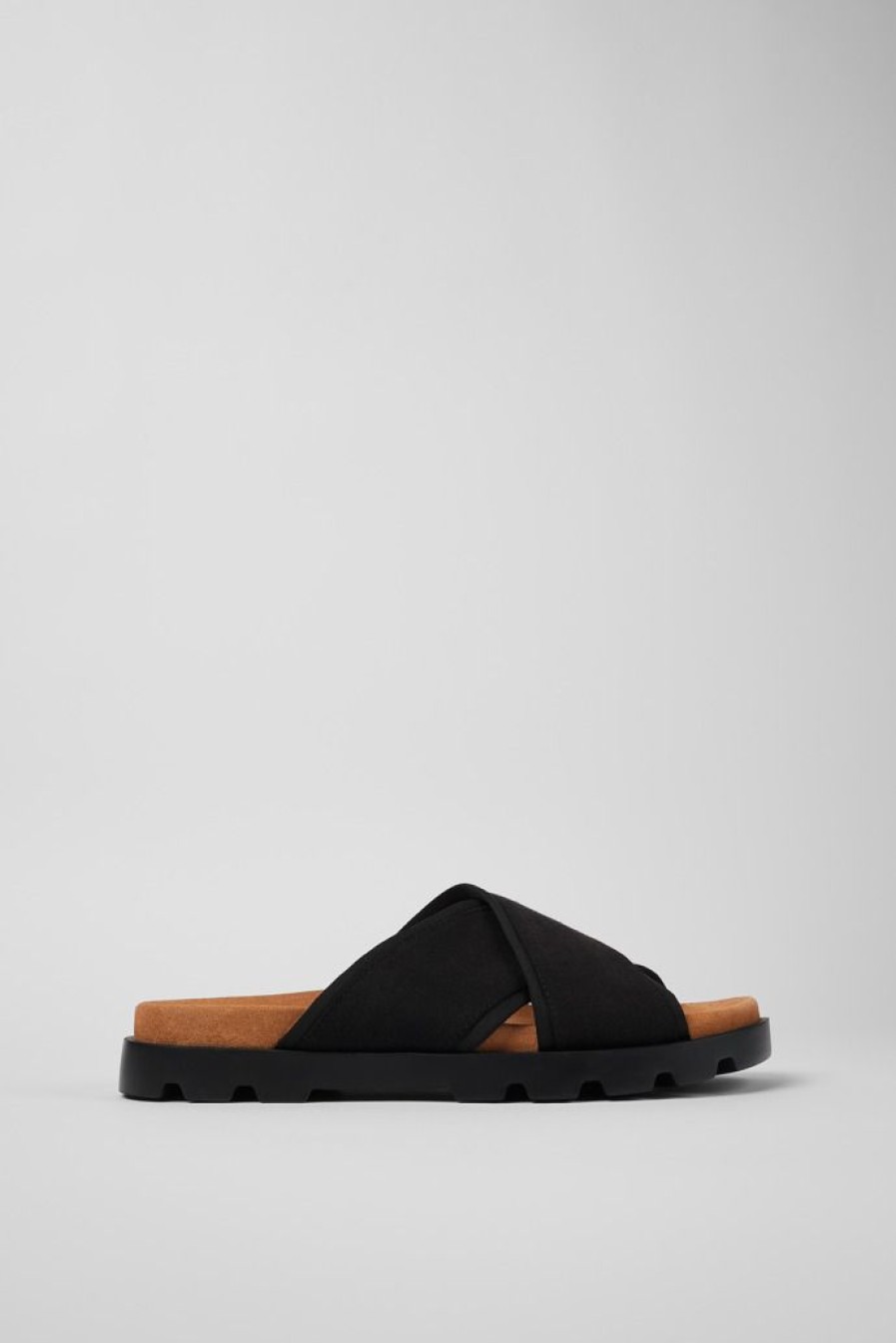 Camper Sandalias | Chancla De Tejido Negra Para Hombre