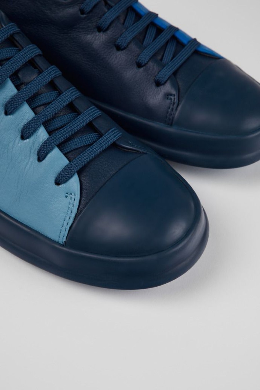 Camper Zapatillas | Sneaker De Piel Azul Para Hombre