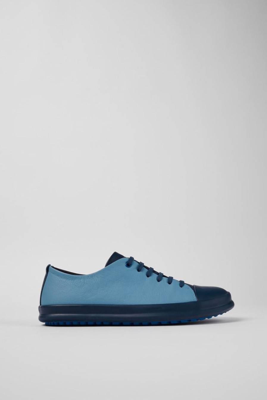 Camper Zapatillas | Sneaker De Piel Azul Para Hombre