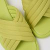 Camper Sandalias | Sandalias Verdes De Tejido Para Mujer