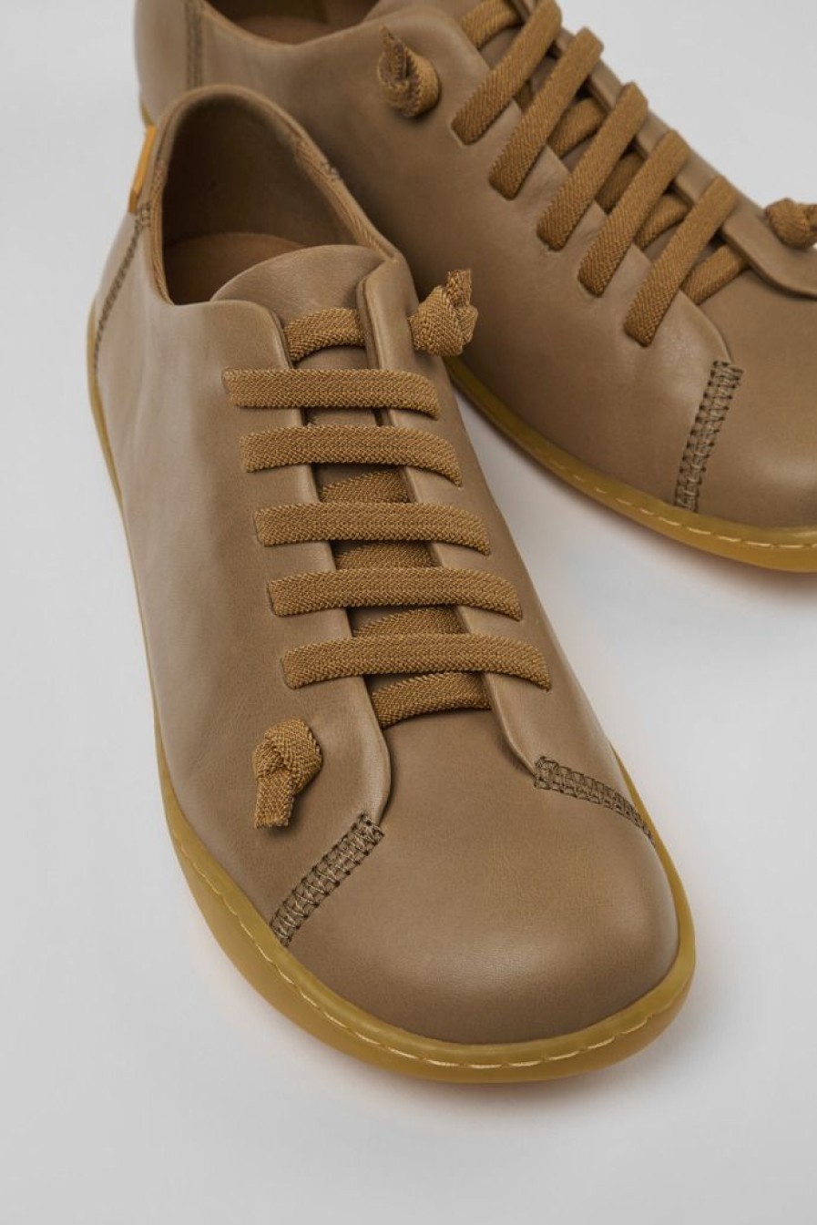 Camper Zapatos Casual | Zapato De Piel Marron Para Mujer