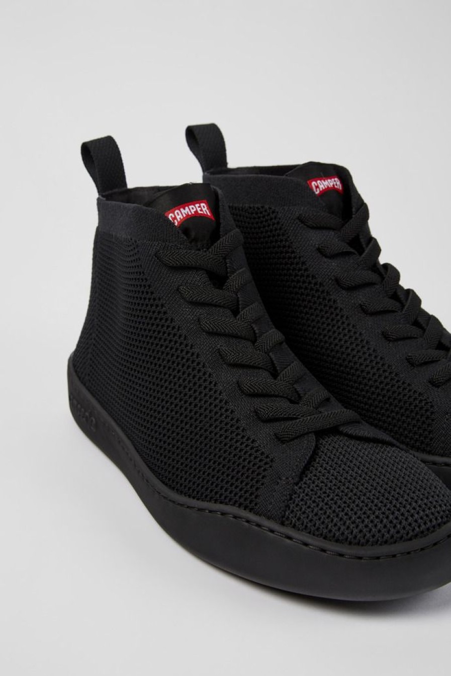 Camper Zapatillas | Sneakers Negras De Punto De Una Pieza Para Hombre