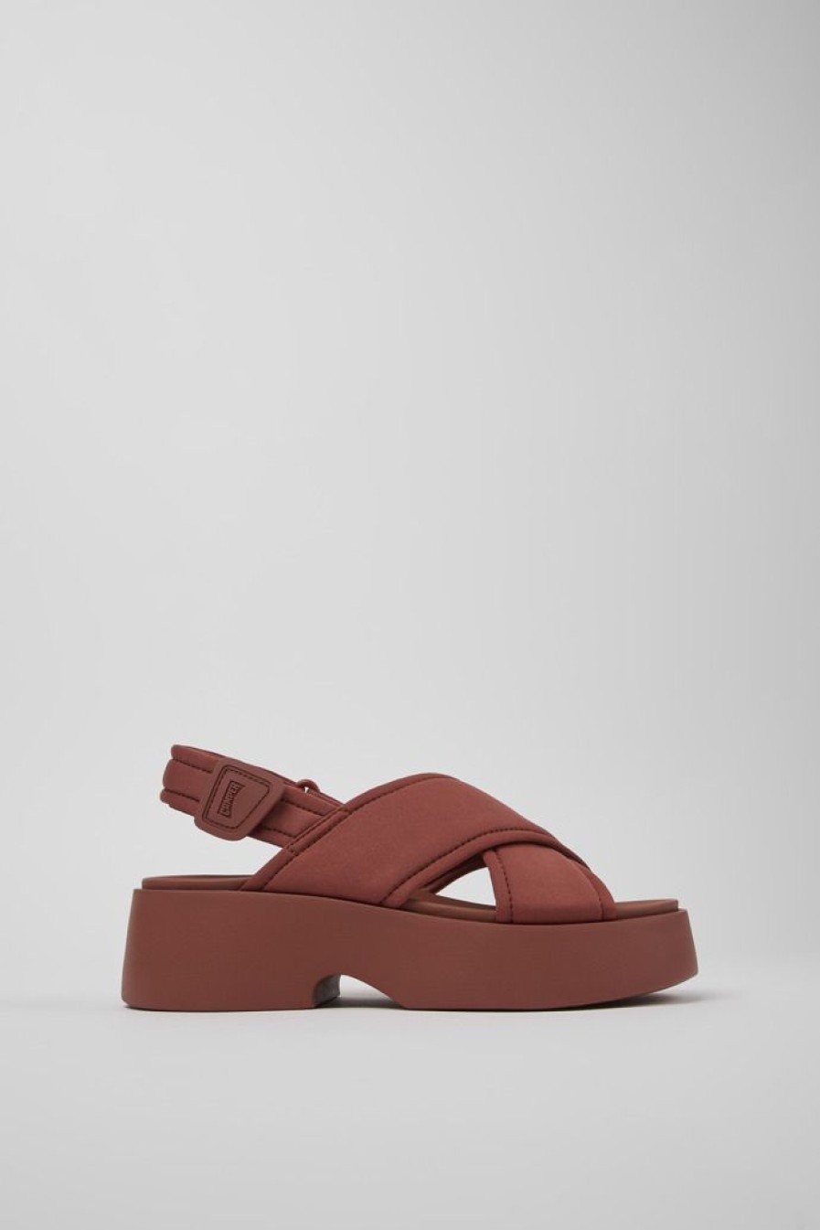 Camper Sandalias | Sandalia Con Tira Cruzada De Tejido Para Mujer