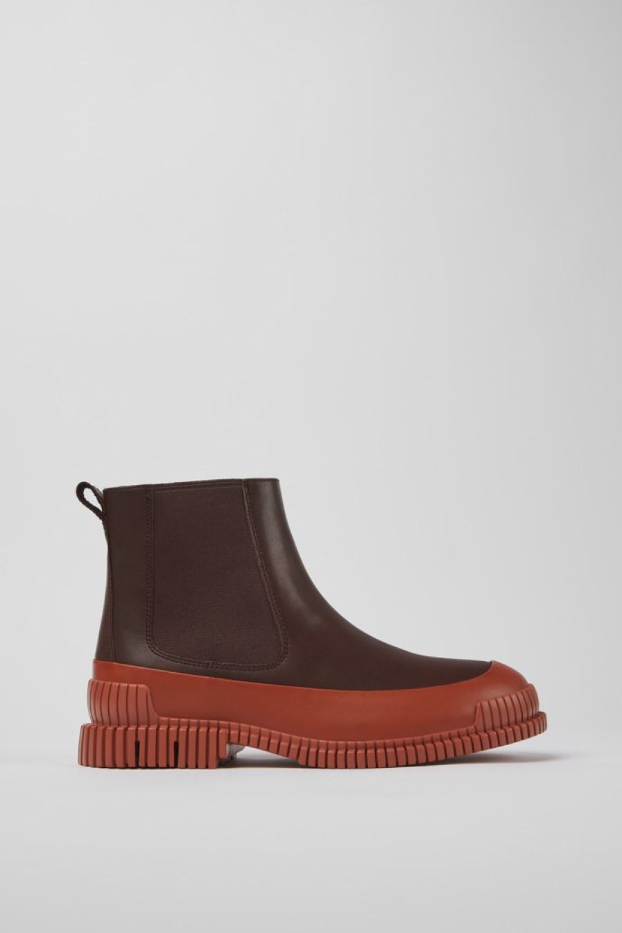 Camper Zapatos De Vestir | Botas Chelsea Rojas Y Marrones De Piel Para Hombre