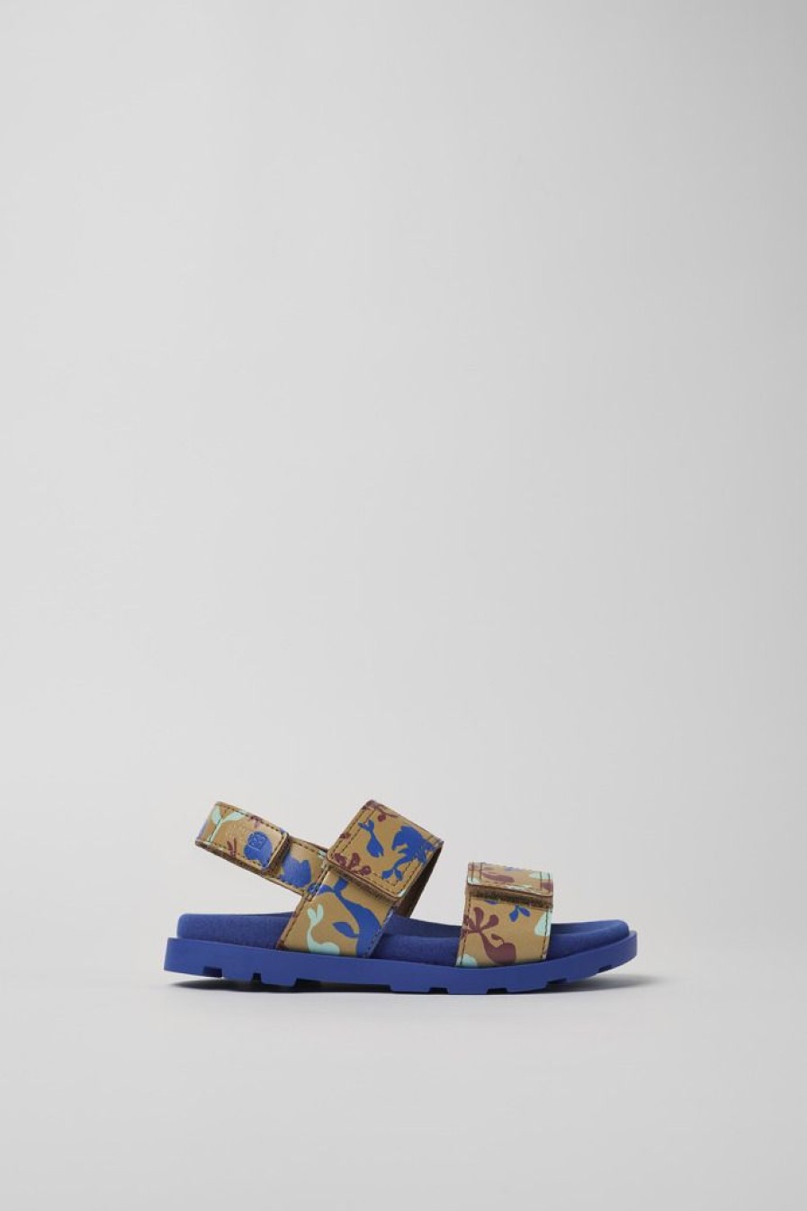 Camper Sandalias | Sandalia De Piel Multicolor Con Dos Tiras