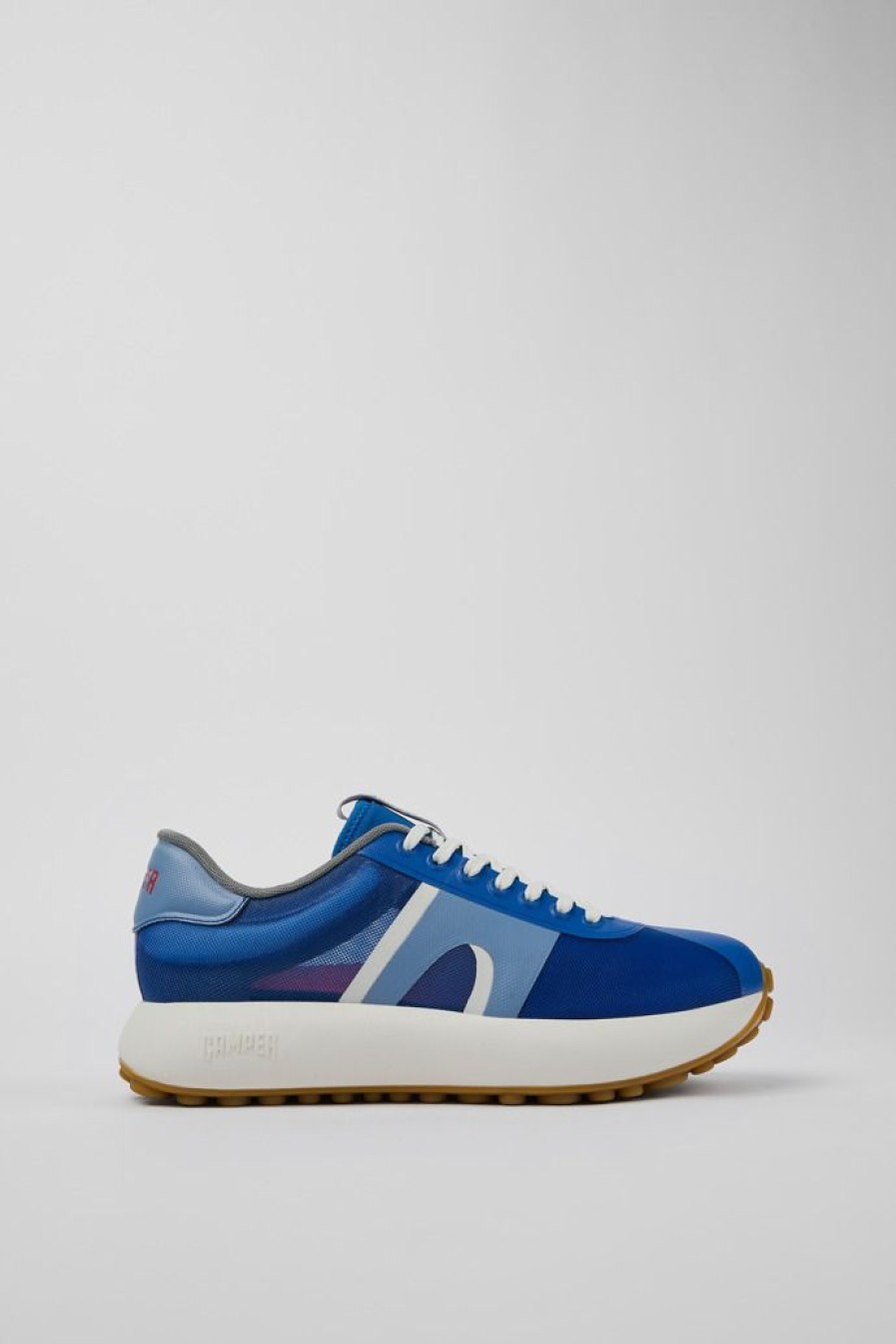 Camper Zapatillas | Sneaker De Tejido Azul Para Hombre