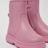 Camper Botas | Botines Rosas De Piel Para Ninos