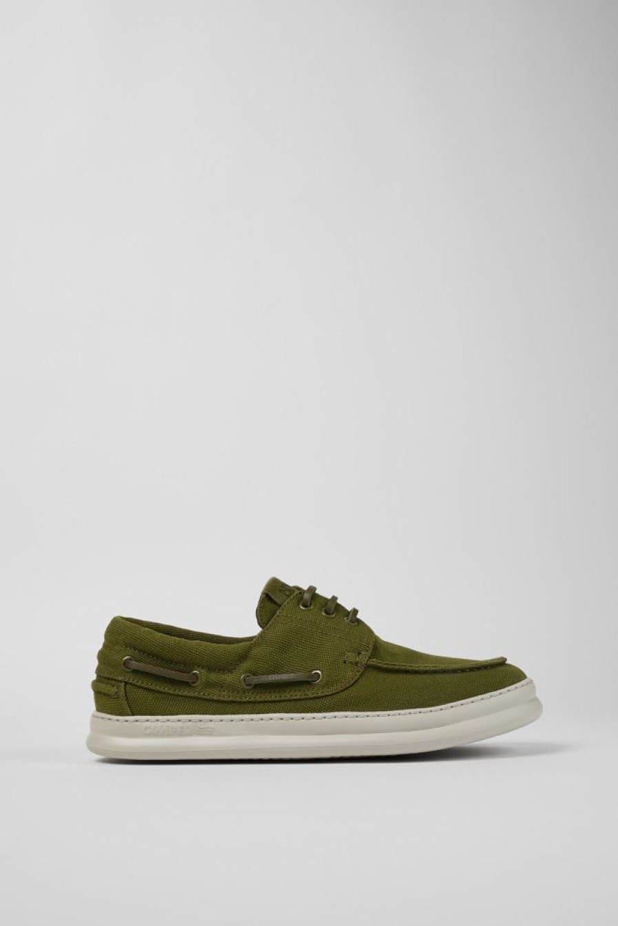 Camper Zapatos Casual | Nautico De Tejido Verde Para Hombre