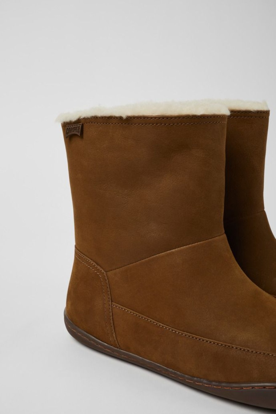 Camper Botas | Botas Marrones De Nobuk Para Mujer