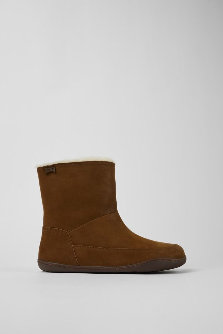 Camper Botas | Botas Marrones De Nobuk Para Mujer