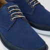 Camper Zapatos Casual | Zapatos Azules De Tejido Y Nobuk Para Hombre