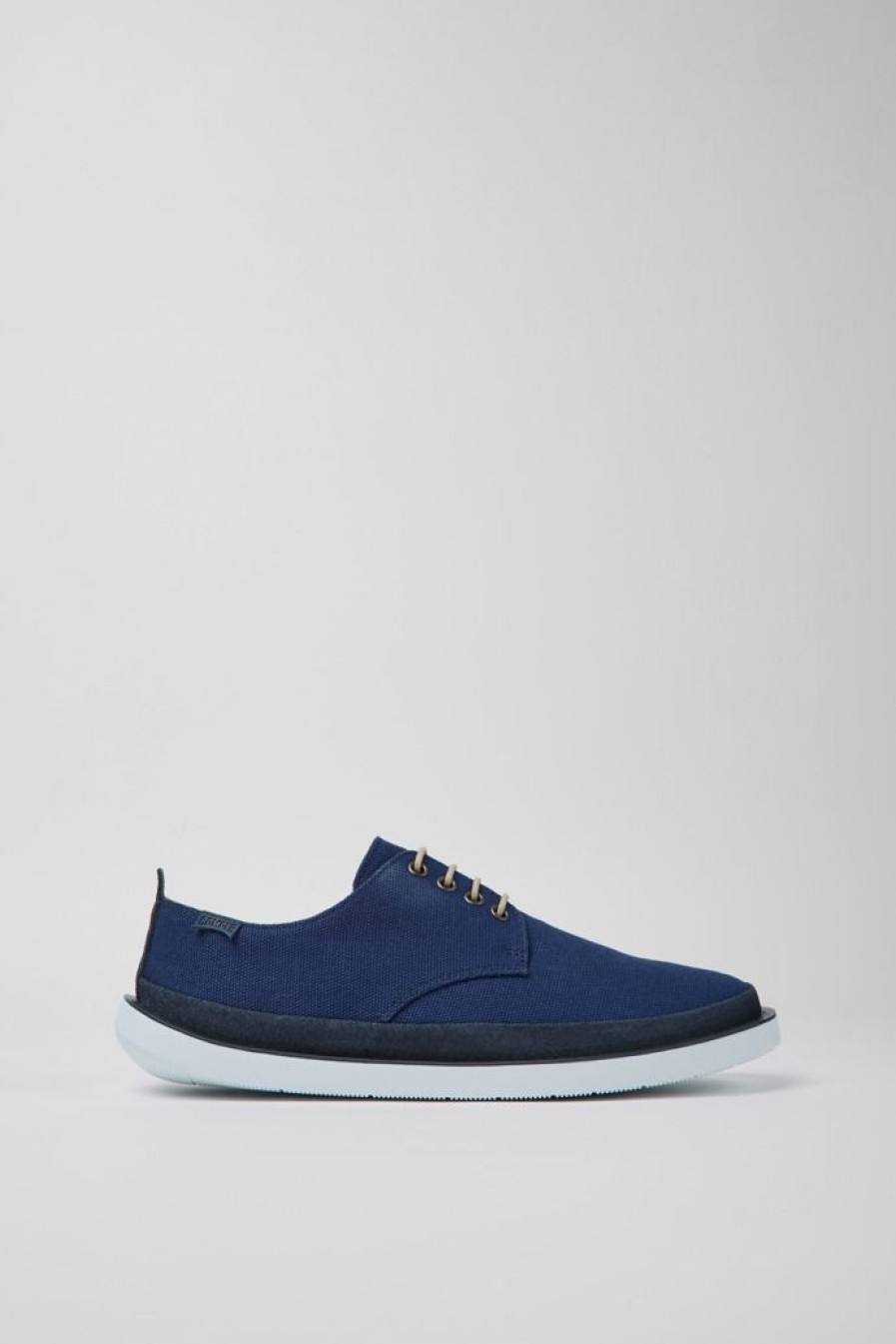 Camper Zapatos Casual | Zapatos Azules De Tejido Y Nobuk Para Hombre