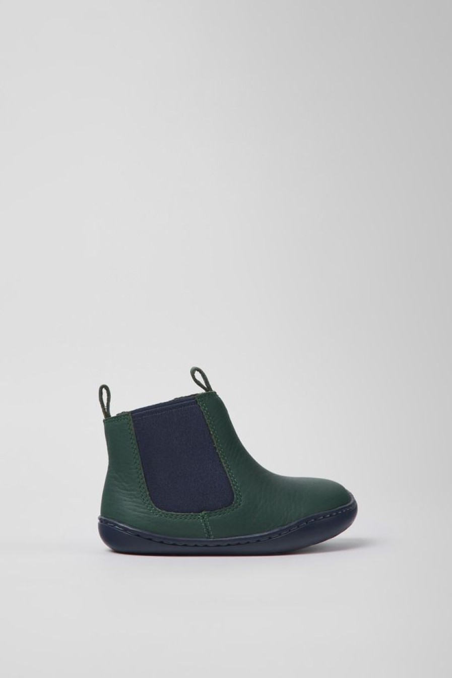 Camper Botas | Botas Verdes Y Azules De Piel Para Ninos