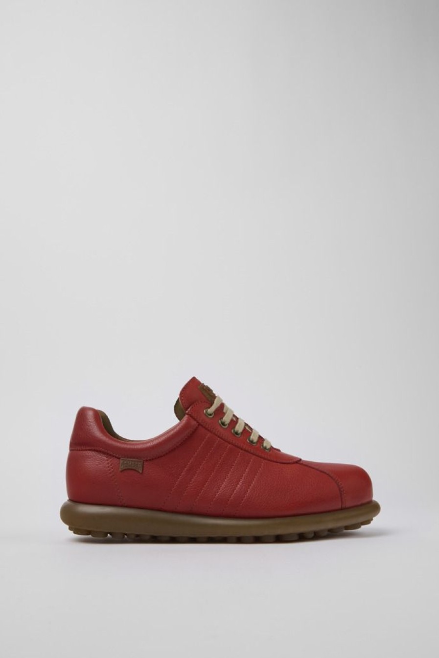 Camper Zapatos Casual | Sneaker Oxford De Piel Roja Para Hombre