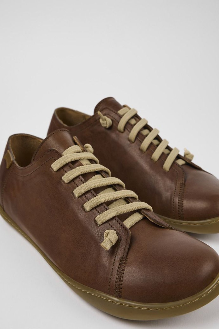 Camper Zapatos Casual | Zapatos De Piel Marron Para Hombre