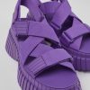 Camper Sandalias | Sandalia Con Tira Cruzada De Tejido Para Mujer