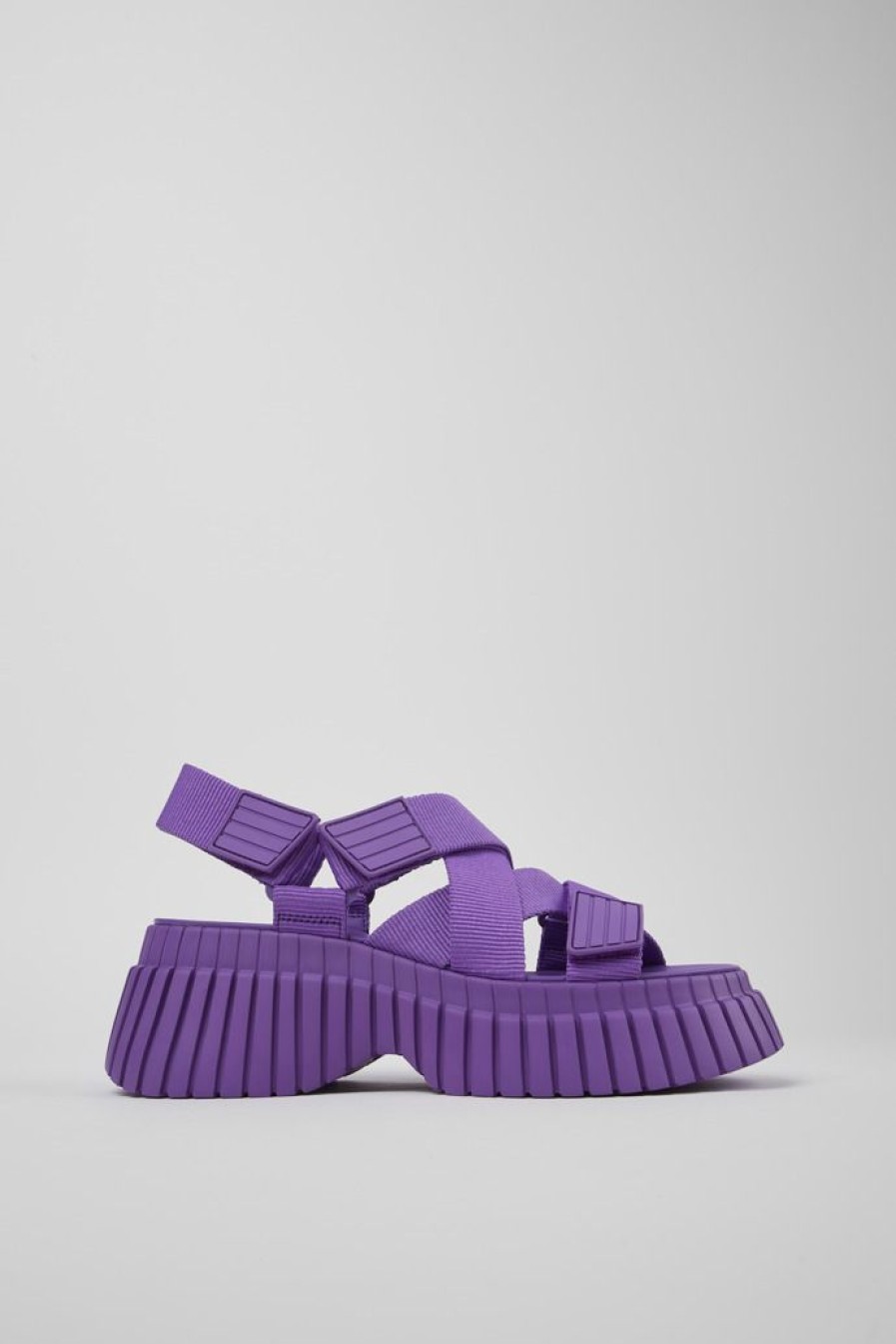 Camper Sandalias | Sandalia Con Tira Cruzada De Tejido Para Mujer