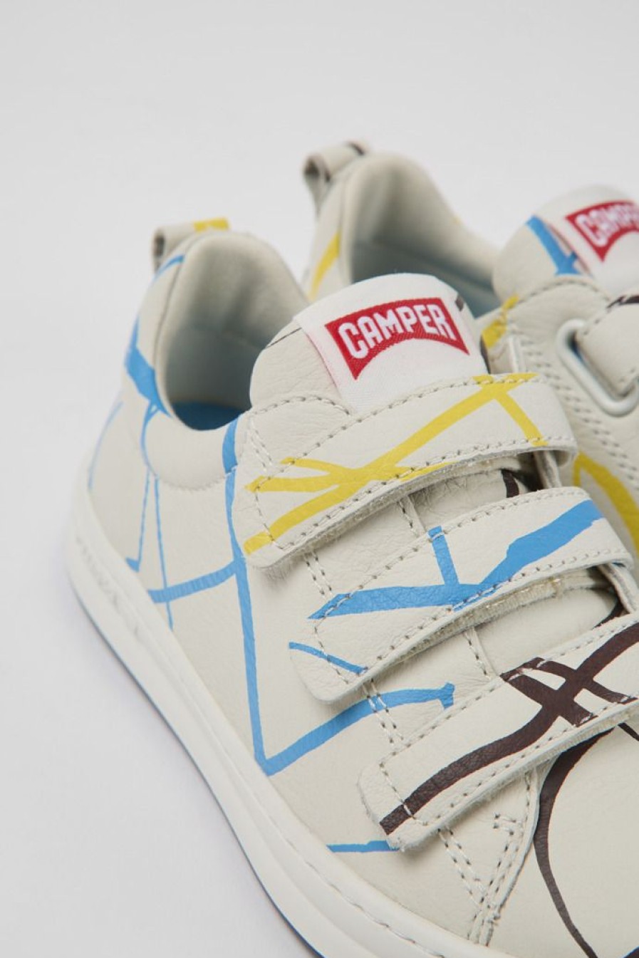 Camper Zapatillas | Sneakers Multicolores De Piel Para Ninos