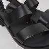 Camper Sandalias | Sandalia De Piel Negra Para Mujer