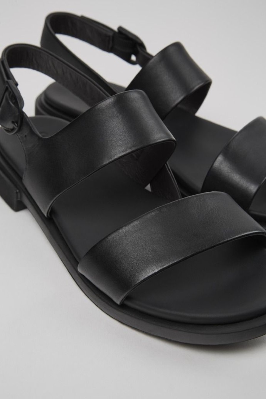 Camper Sandalias | Sandalia De Piel Negra Para Mujer