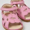 Camper Sandalias | Sandalias Rosas De Piel Para Ninos