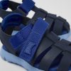 Camper Sandalias | Sandalia De Piel Y Tejido Azul