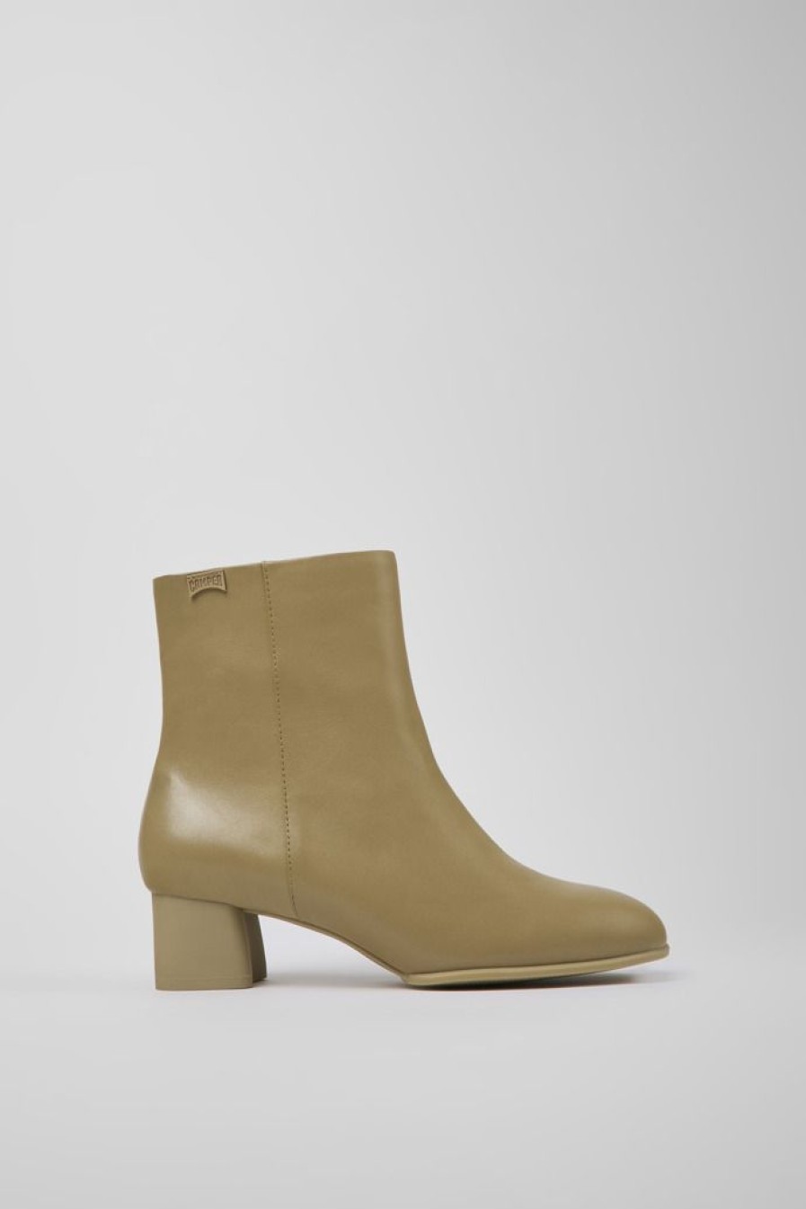 Camper Zapatos De Vestir | Botines Beige De Piel Para Mujer