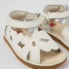 Camper Sandalias | Sandalias Blancas De Piel Para Ninos