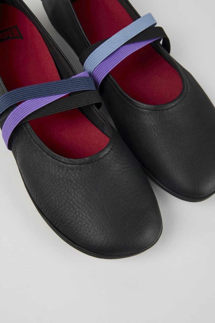 Camper Zapatos De Vestir | Bailarina De Piel Negra Para Mujer